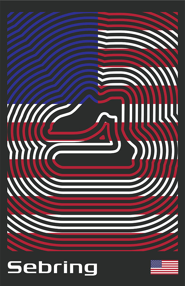 12 Hours of Sebring Poster – Line Series
