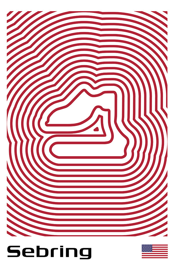 12 Hours of Sebring Poster – Line Series