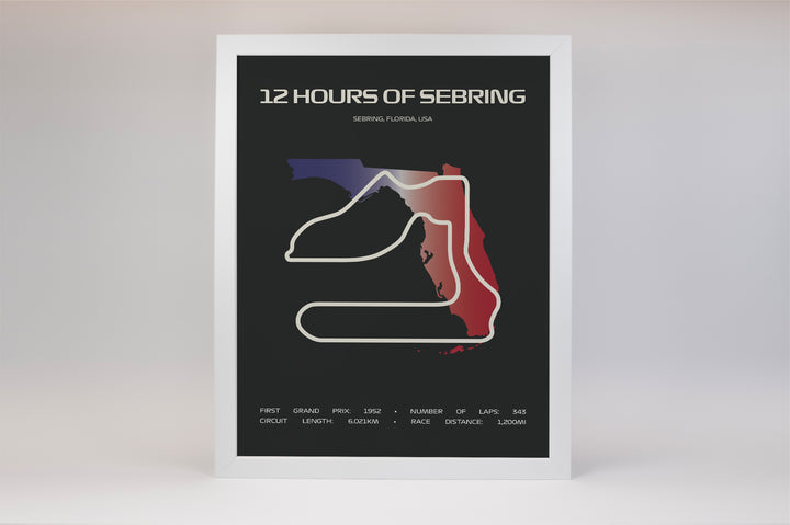 12 Hours of Sebring Poster – Minimal Series