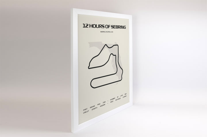 12 Hours of Sebring Poster – Minimal Series