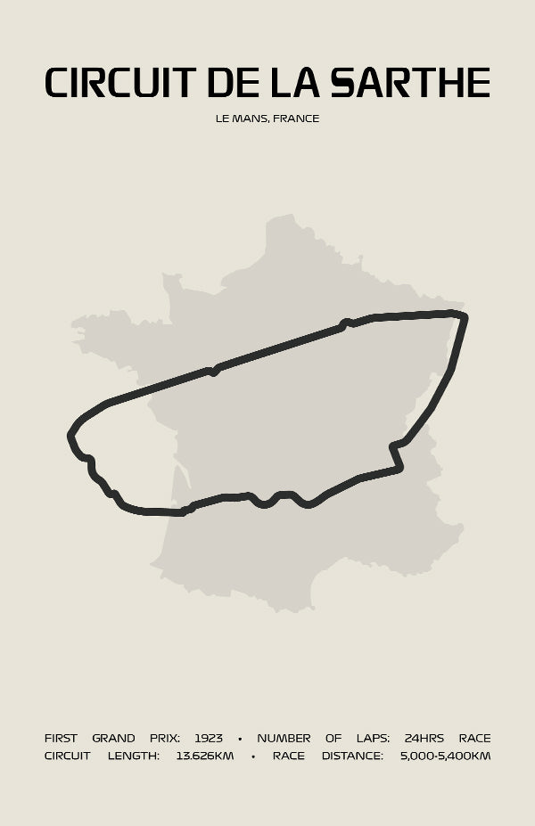 24 Hours of Le Mans Poster – Minimal Series