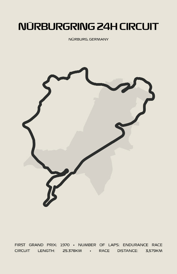 24 Hours of Nürburgring Poster – Minimal Series