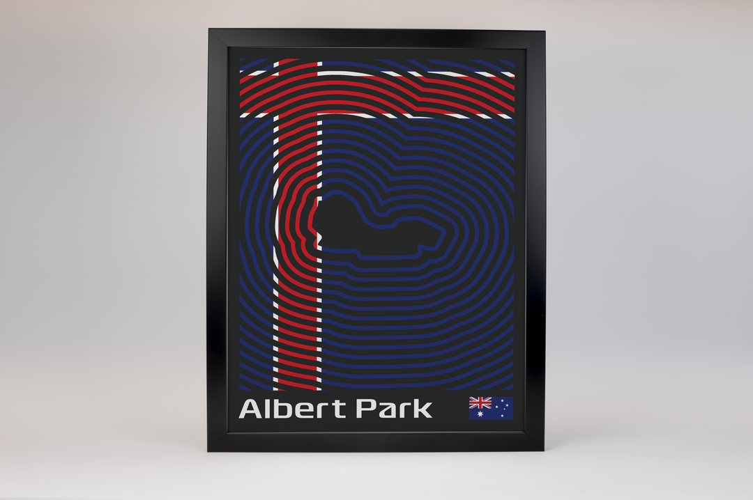 Albert Park Circuit Poster – Line Series