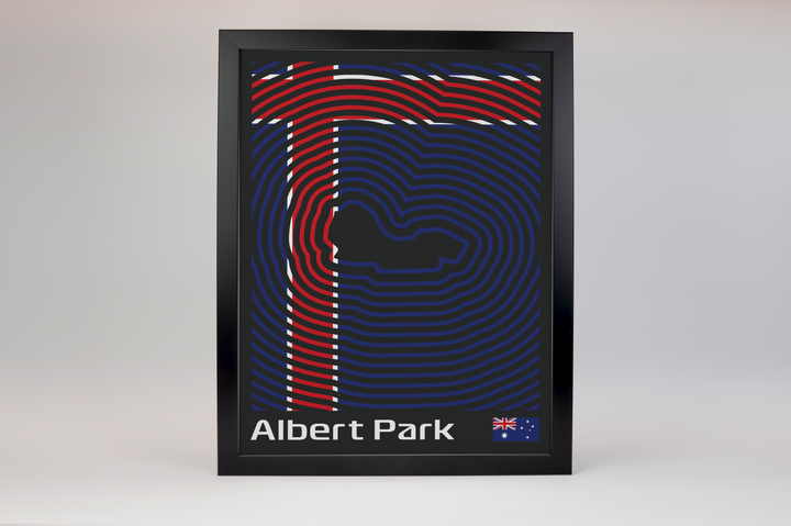 Albert Park Circuit Poster – Line Series