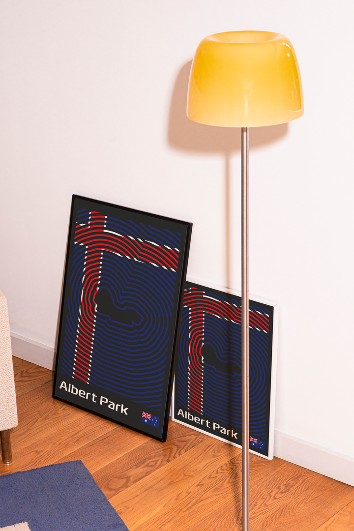 Albert Park Circuit Poster – Line Series