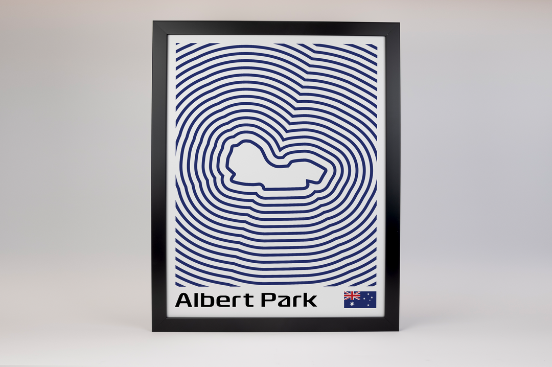 Albert Park Circuit Poster – Line Series
