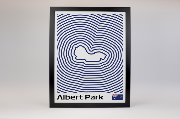 Albert Park Circuit Poster – Line Series