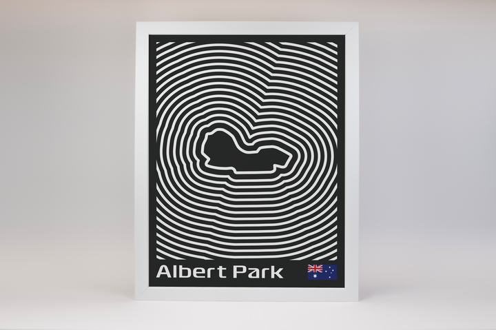 Albert Park Circuit Poster – Line Series