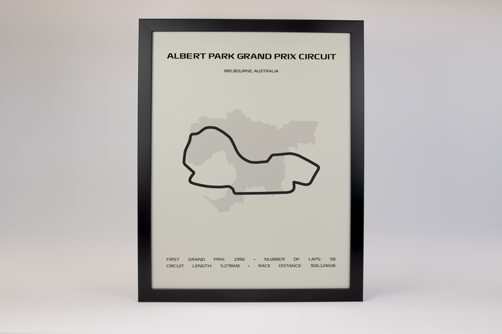 Albert Park Circuit Poster – Minimal Series