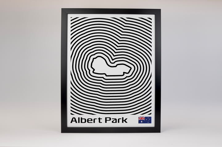 Albert Park Circuit Poster – Line Series