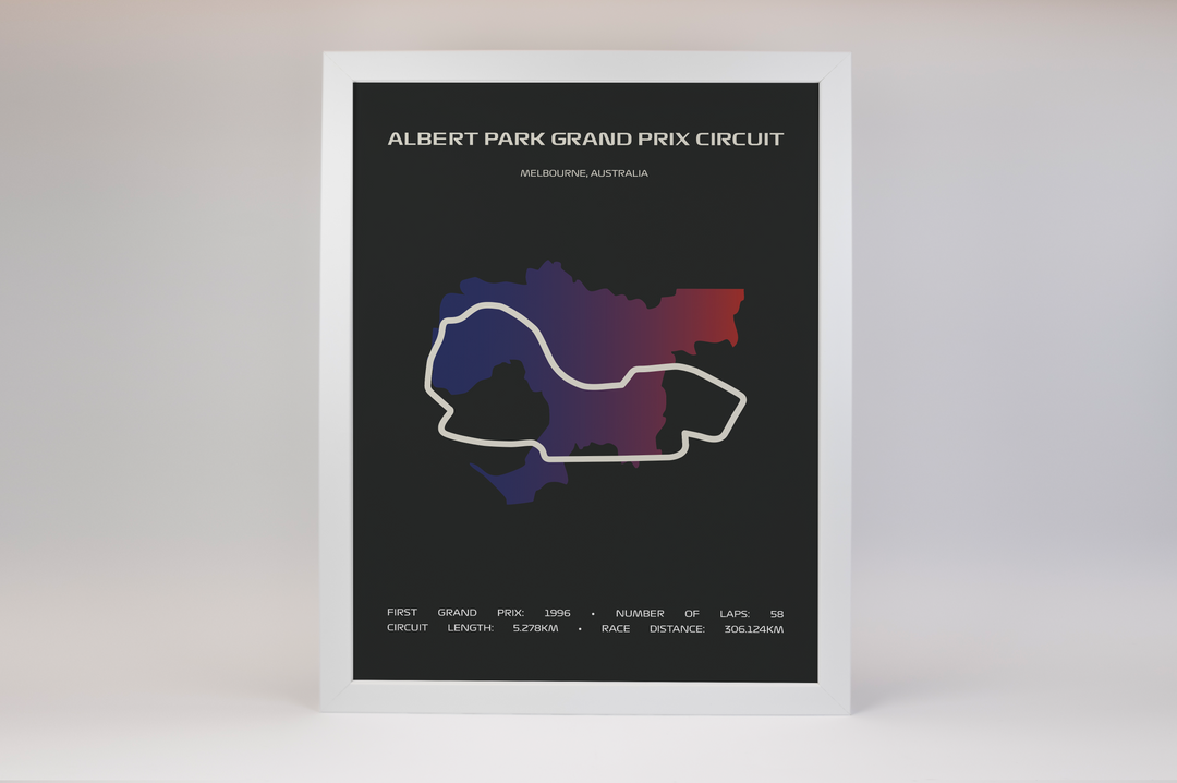 Albert Park Circuit Poster – Minimal Series