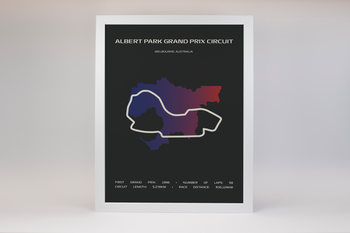 Albert Park Circuit Poster – Minimal Series