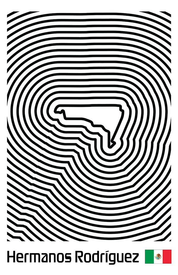 Autódromo Hermanos Rodríguez Poster – Line Series