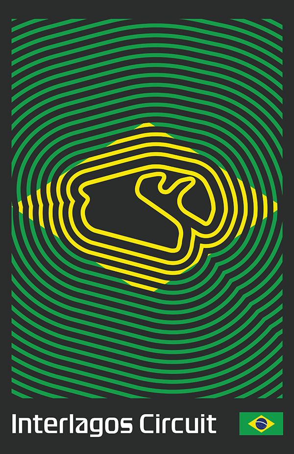 Autódromo José Carlos Pace Poster – Line Series