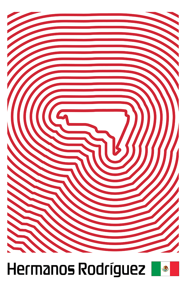 Autódromo Hermanos Rodríguez Poster – Line Series