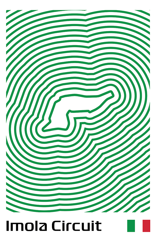 Autodromo Internazionale Enzo e Dino Ferrari Poster – Line Series