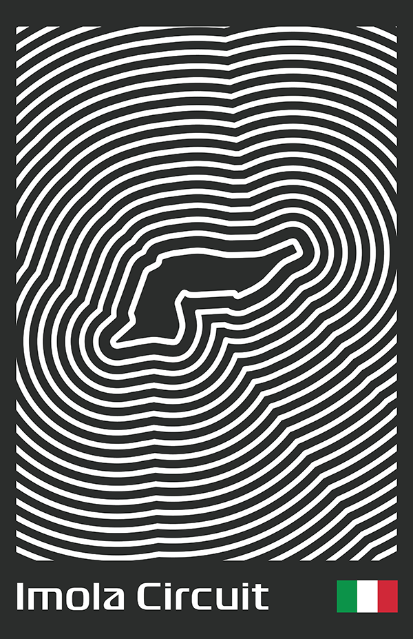 Autodromo Internazionale Enzo e Dino Ferrari Poster – Line Series