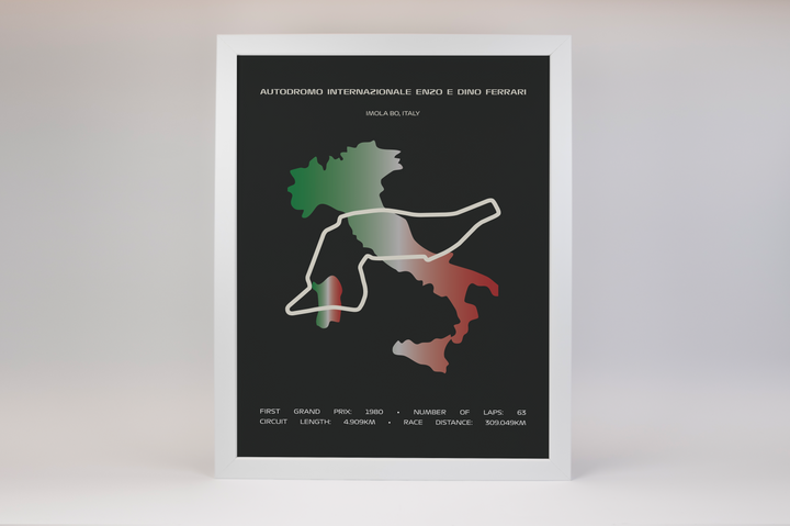 Autodromo Internazionale Enzo e Dino Ferrari Poster – Minimal Series