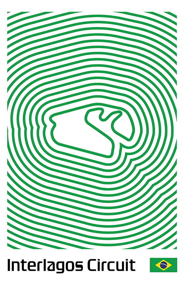 Autódromo José Carlos Pace Poster – Line Series