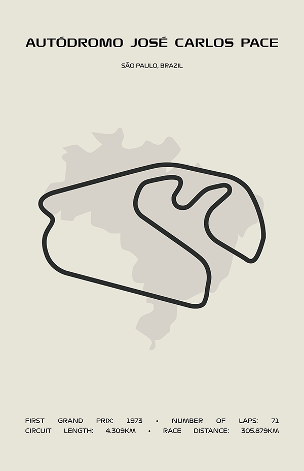 Autódromo José Carlos Pace Poster – Minimal Series
