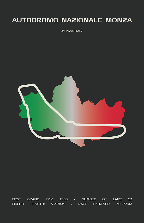 Autodromo Nazionale Monza Poster – Minimal Series