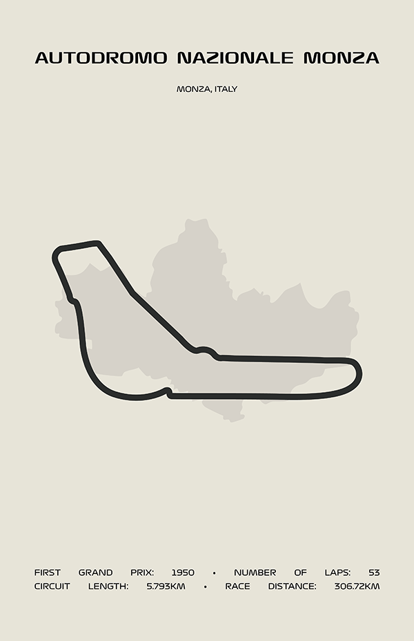 Autodromo Nazionale Monza Poster – Minimal Series