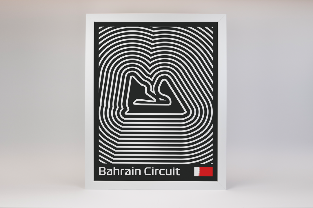 Bahrain International Circuit Poster – Line Series