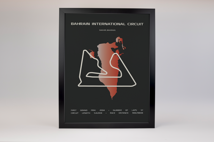 Bahrain International Circuit Poster – Minimal Series