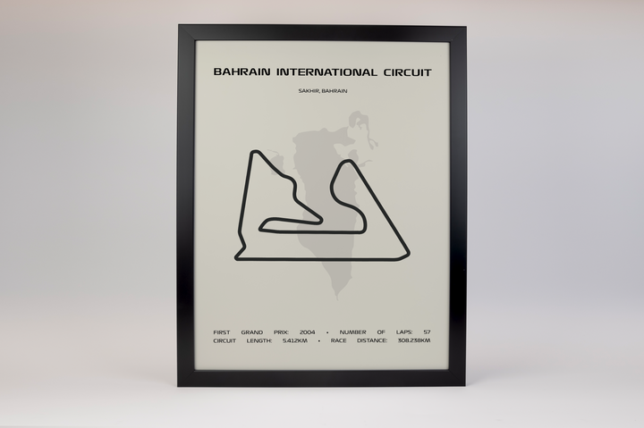 Bahrain International Circuit Poster – Minimal Series