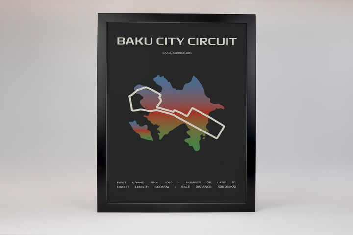Baku City Circuit Poster – Minimal Series
