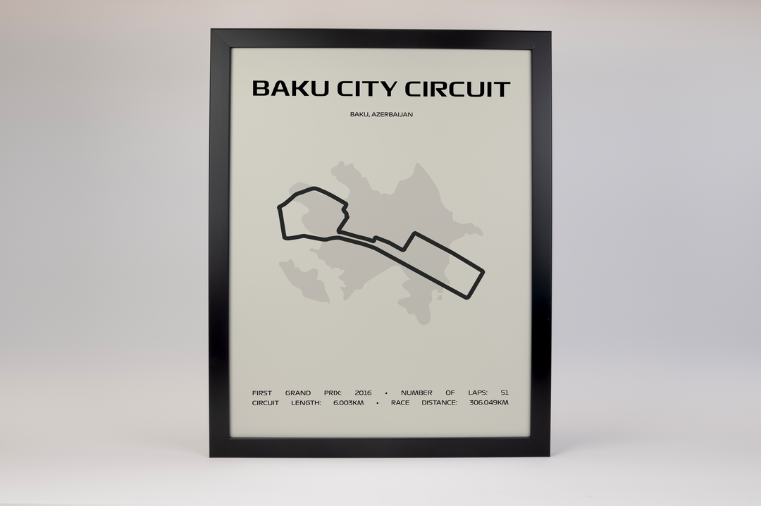 Baku City Circuit Poster – Minimal Series