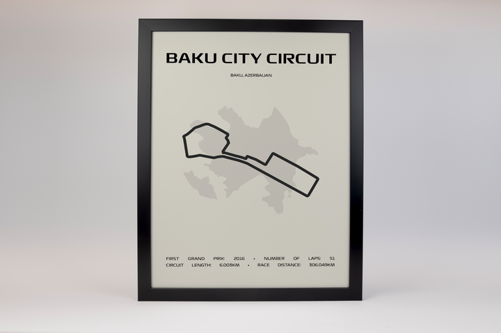 Baku City Circuit Poster – Minimal Series