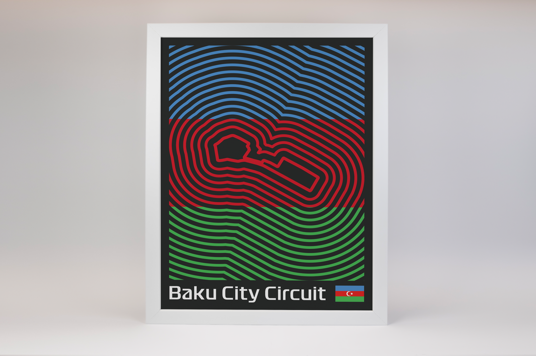 Baku City Circuit Poster – Line Series