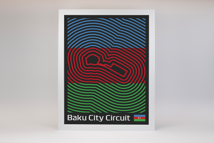 Baku City Circuit Poster – Line Series