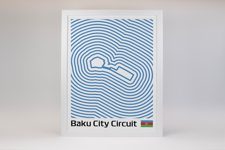 Baku City Circuit Poster – Line Series