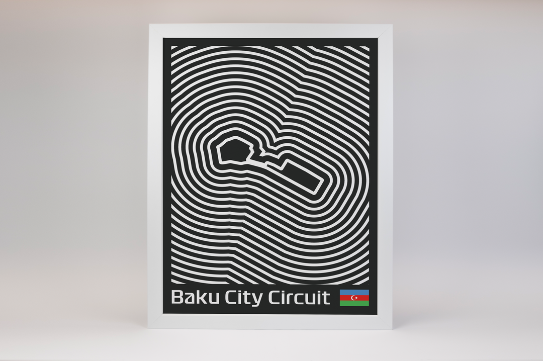 Baku City Circuit Poster – Line Series
