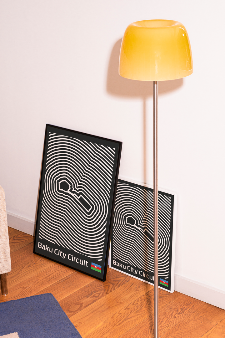 Baku City Circuit Poster – Line Series