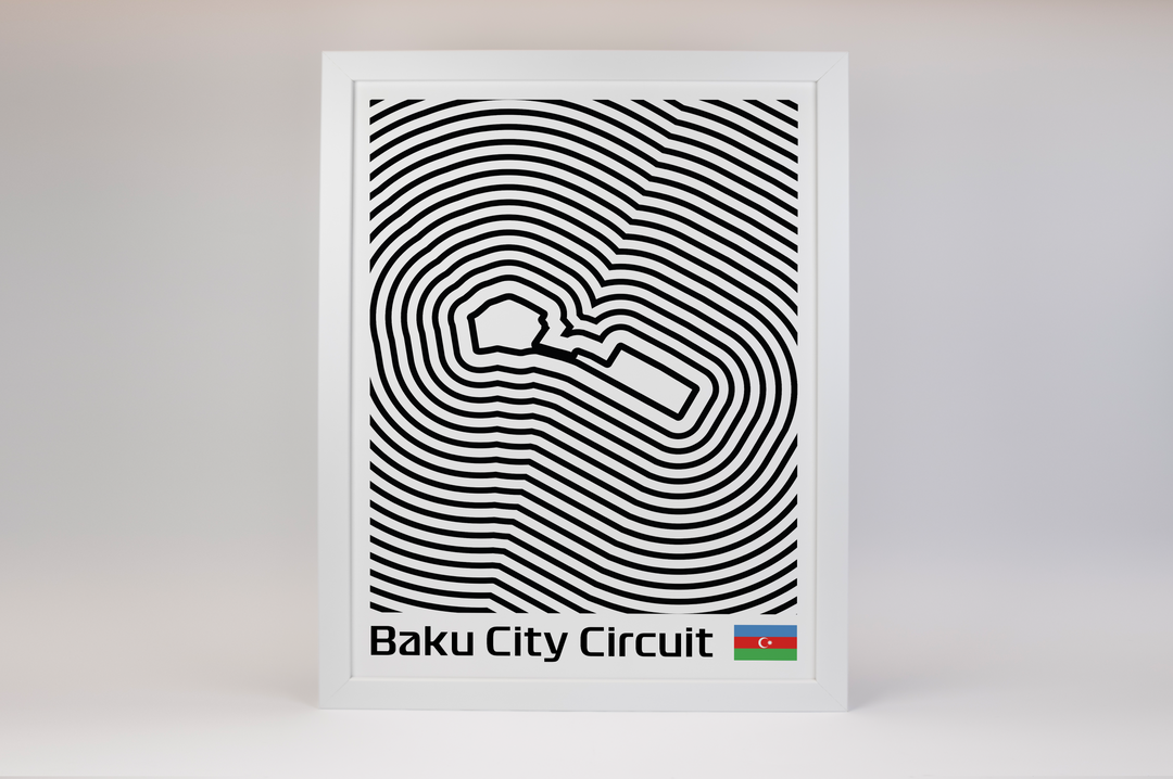 Baku City Circuit Poster – Line Series