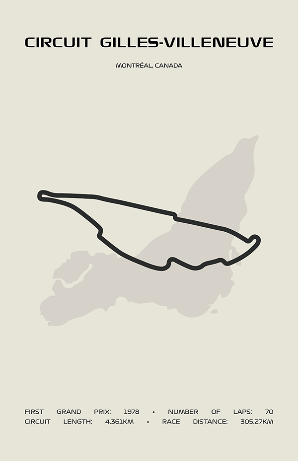 Circuit Gilles-Villeneuve Poster – Minimal Series