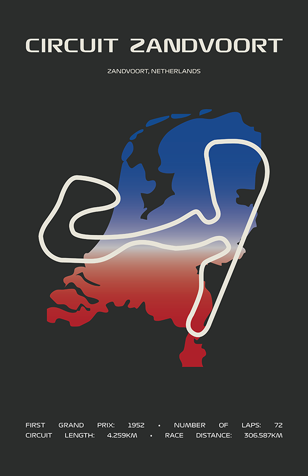 Circuit Zandvoort Poster – Minimal Series
