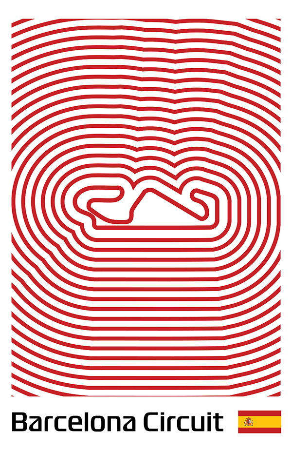Circuit de Barcelona-Catalunya Poster – Line Series