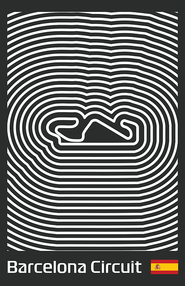 Circuit de Barcelona-Catalunya Poster – Line Series
