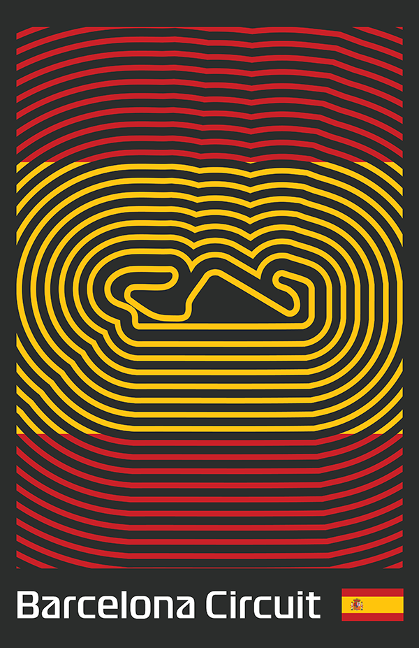 Circuit de Barcelona-Catalunya Poster – Line Series