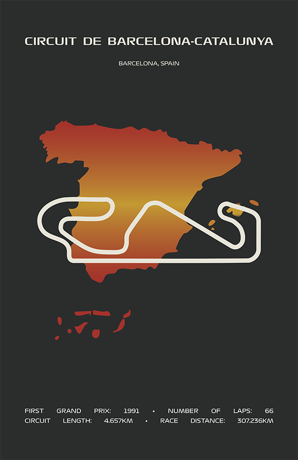 Circuit de Barcelona-Catalunya Poster – Minimal Series