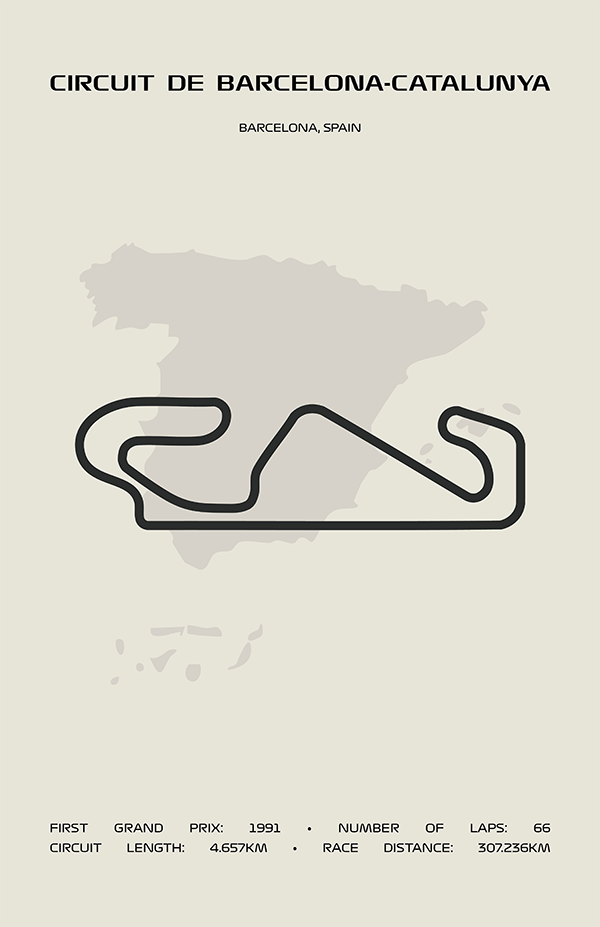 Circuit de Barcelona-Catalunya Poster – Minimal Series