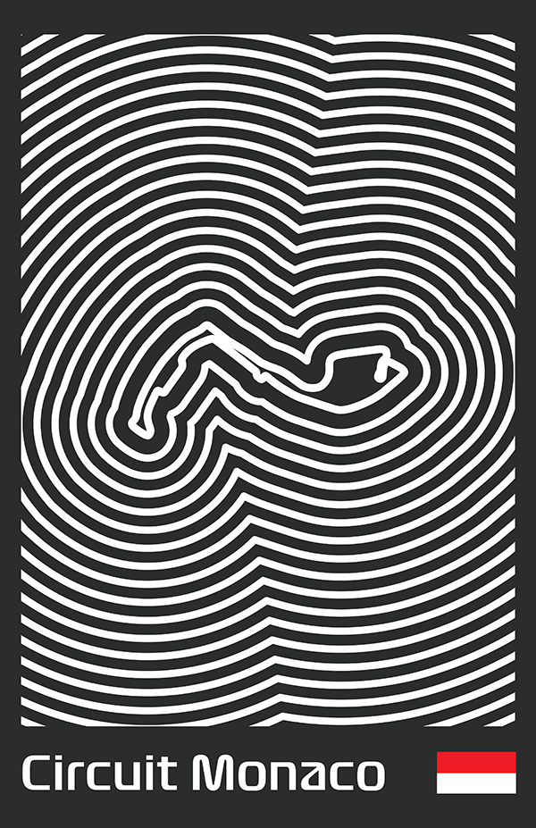 Circuit de Monaco Poster – Line Series