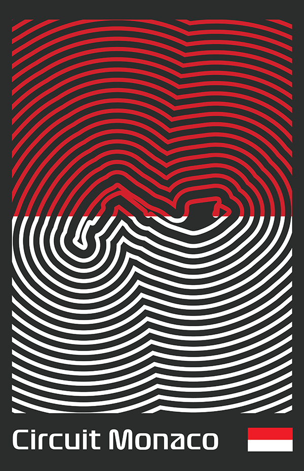Circuit de Monaco Poster – Line Series