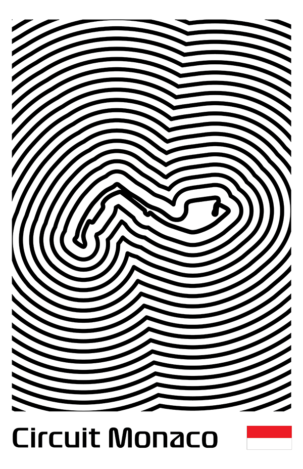 Circuit de Monaco Poster – Line Series