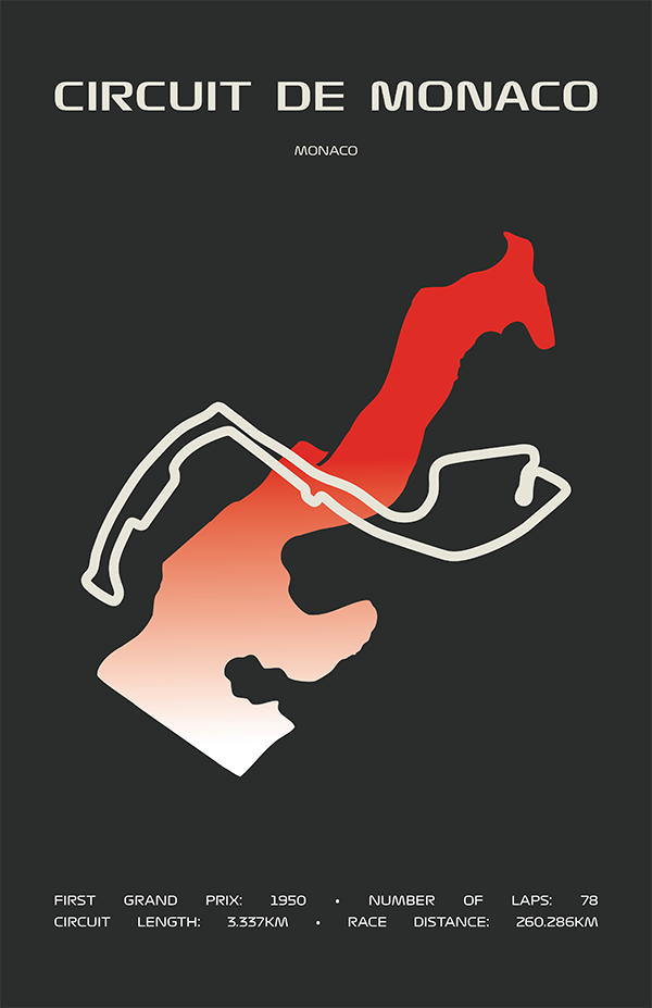 Circuit de Monaco Poster – Minimal Series