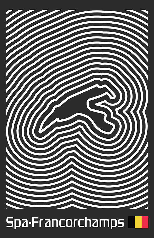 Circuit de Spa-Francorchamps Poster – Line Series